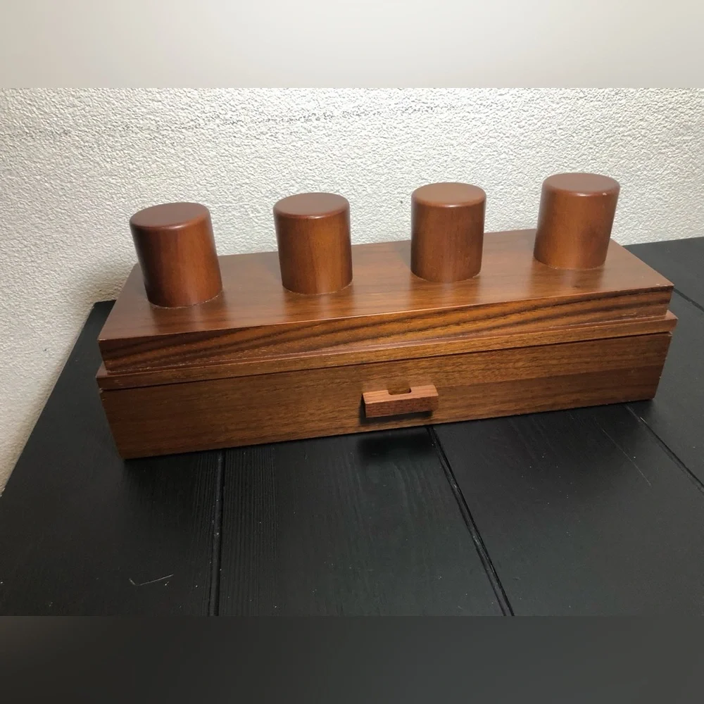 Bey-Berk watch case solid wood  4 watch display